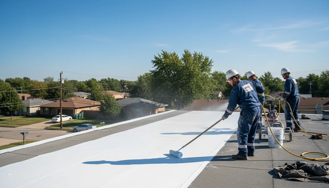 Commercial roof coating in Austinburg, OH near me